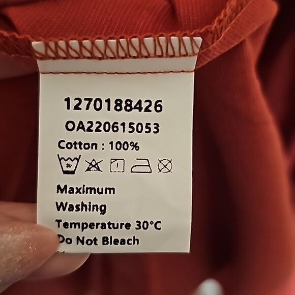 NWT Commense Small Rust Red Short Sleeve Midi Dress - Picture 6 of 8